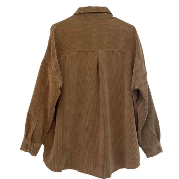 LIVE 4 Truth Tan Corduroy Button Down Long Sleeve Size Large Chest Pocket Casual - Picture 4 of 7